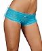 Dreamgirl Women's Sexy Fashion Lingerie, Stretch Lace Cheeky Hipster Panty Turquoise