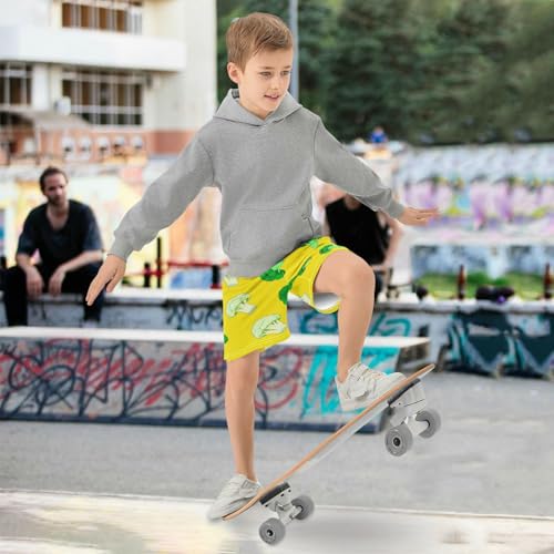 J JOYSAY Cauliflower Vegetable Grouping Yellow Boys Athletic Shorts Kids Youth Casual Shotrs with Pockets Elastic Waistband4