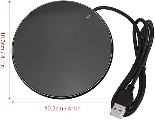 Miniatura 3 de Calentadores de café inteligentes, temperatura constante, 3 niveles para escritorio, oficina, cera para velas (Negro)