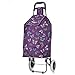 Produktbild Hoppa 47L Einkaufstrolley Einkaufsroller Einkaufswagen Cart Shopping Trolley (Schmetterling lila)
