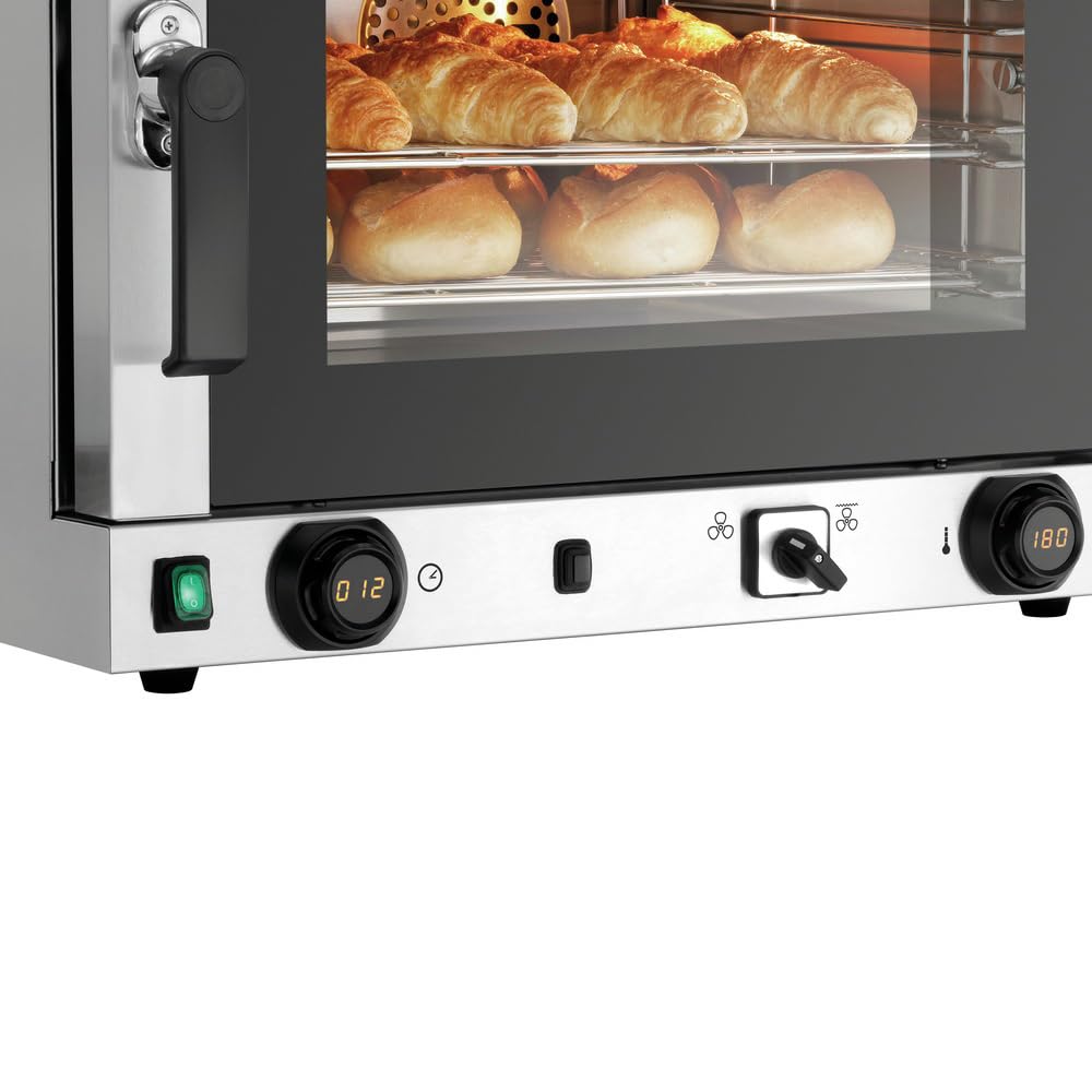 MBH - Forno a convezione industriale 4 vassoi GN 1/1 per ospitalità. Forno elettrico professionale per bar e ristorante.