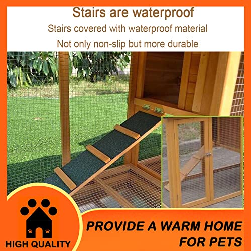 Hühnerställe für den Außenbereich, Holz-Hühnerhaus mit Stelldach, 168 cm, super großer Geflügelkäfig, für Garten, Tür… – Bild 5