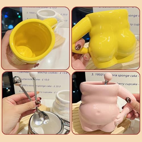 Taza creativa de cerámica con diseño belly para café miniatura 3