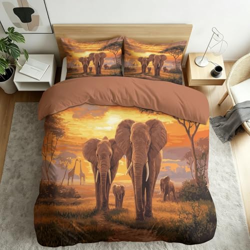 Funda Nórdica Familia de Elefantes Safari