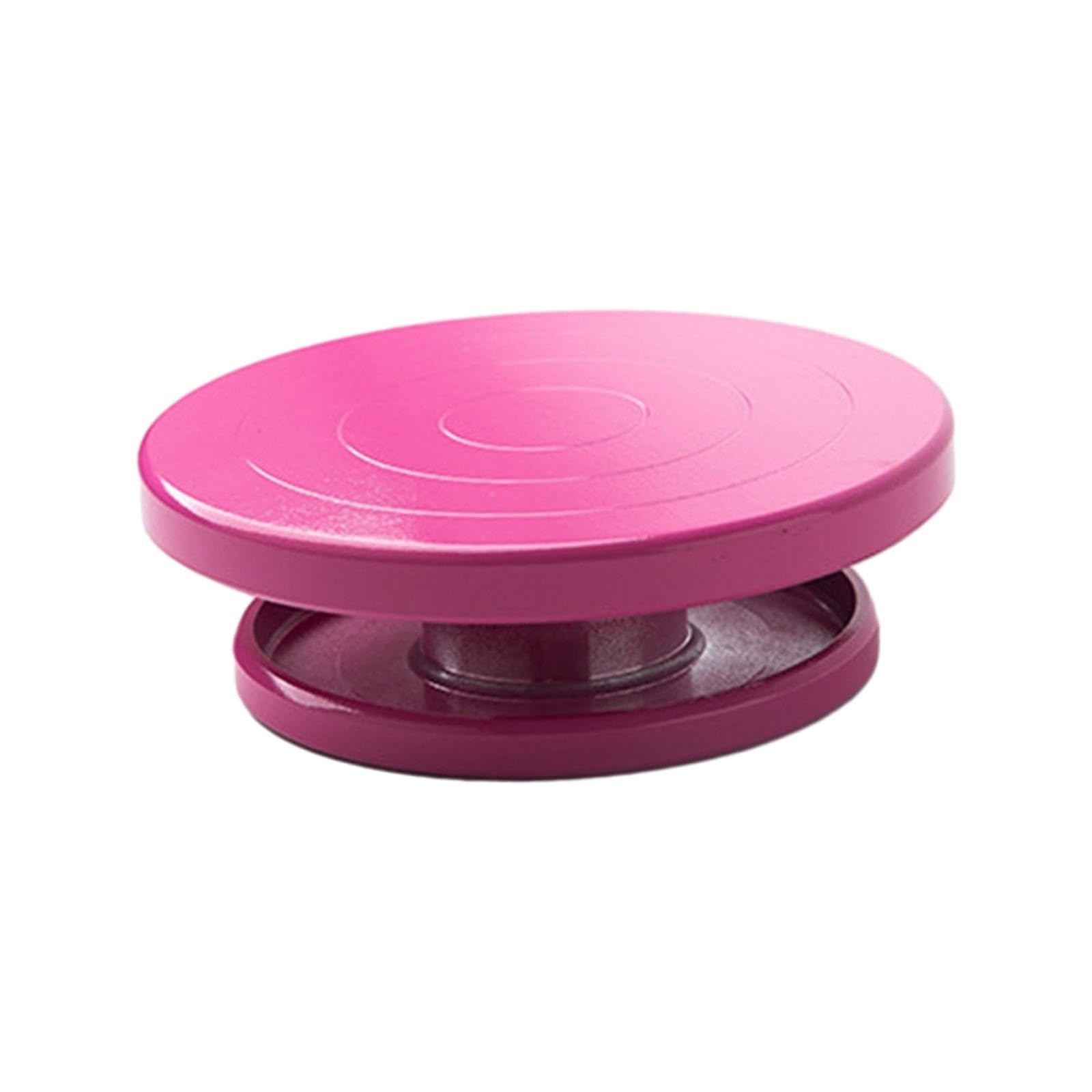 Pottery Wheel,Pottery Sculpting Wheel Banding Wheel For Pottery Revolving Manual Heavy Duty Cake Turntable For Model Ceramic Art DIY Art Crafts Projects Crafting Clay(Pink 15cm)