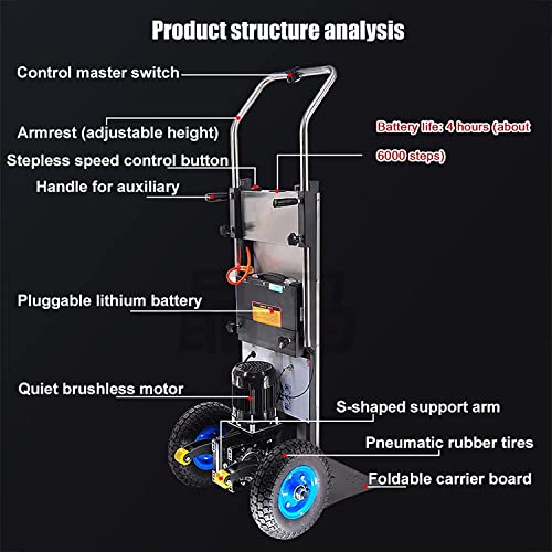 Carretilla eléctrica para escaleras 400kg capacidad miniatura 4