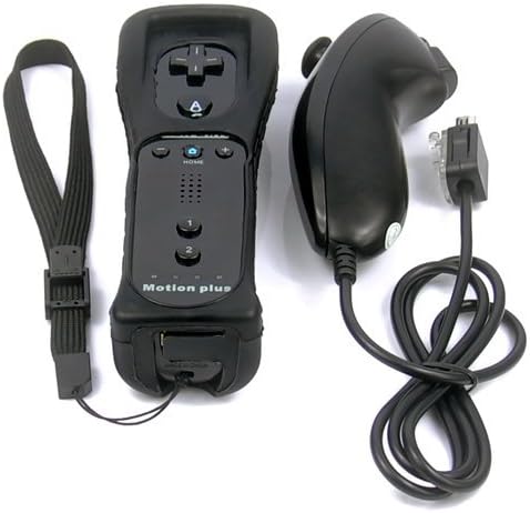 Remote Game Controller Nunchuck Bundle Set for Wii Remote Motion Plus Nintendo with Silicon Case