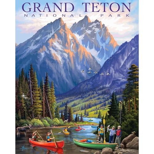 Boardwalk Puzzle Company Jigsaw Puzzle, Grand Teton, 1000 Piece