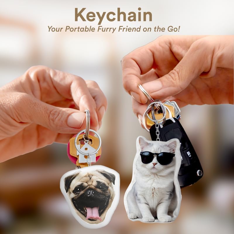 Miniatura 5 de TESFANS Llavero personalizado con fotos divertidas, llavero personalizado para cara o foto, cumpleaños, Acción de Gracias, Navidad para él o ella