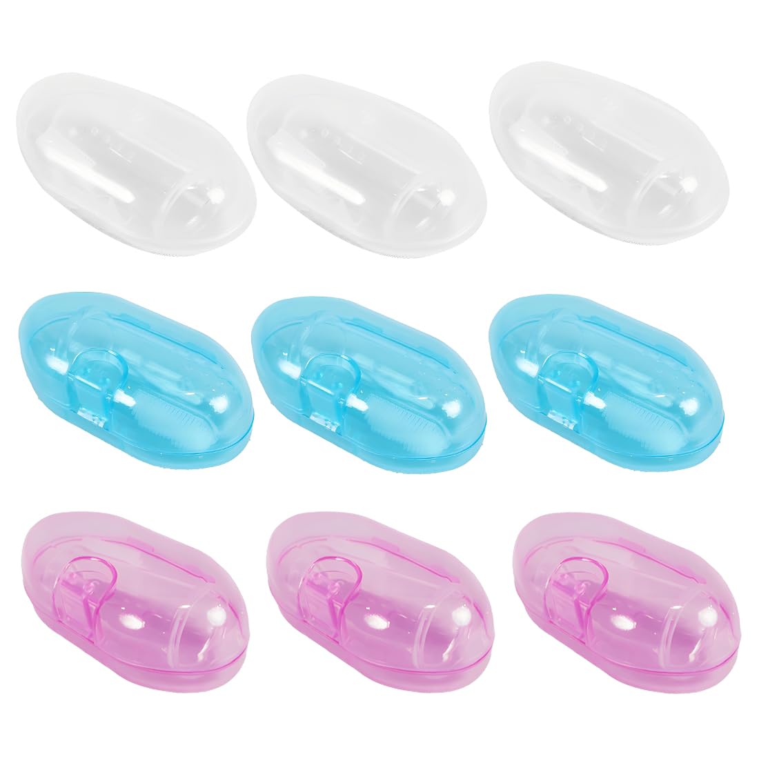 9 Pezzi Spazzolino Morbido Sicuro da Denti per Bambino, Spazzolino Neonato, Spazzoline da Denti di dito in Silicone per Ragazzi, Impacco Trasparente per Massaggi