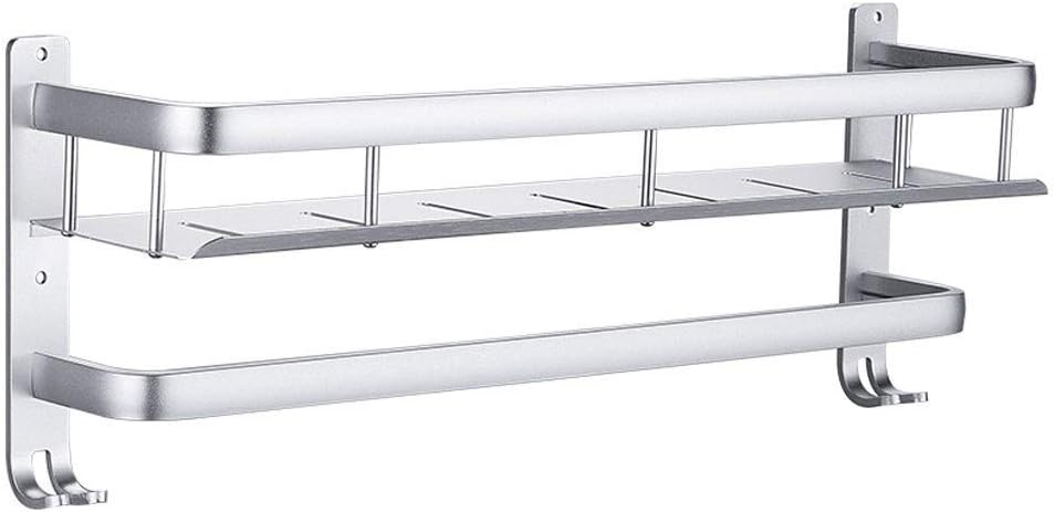 Bathroom Shelf, Wall-Mounted Non-drilled Shower Holder Storage Punch-Free Shower Gel Single Layer 3 Sizes(Size:52CM)