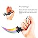 WeTop Karambit Knife, Tactical Combat Karambit Neck Knife, CS-GO Stainless Steel Tactical Knife with Sheath and Cord, Nice Knife for Outdoor Survival, Camping (Rainbow)