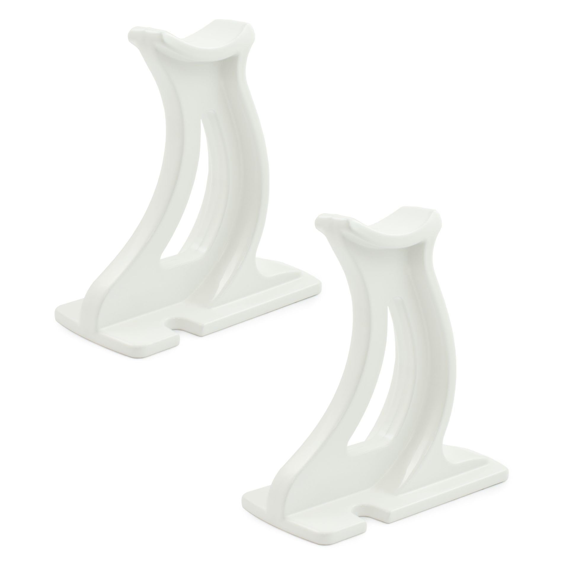 Par de patas de radiador de columna blanca de tráfico, 100 mm de alto, compatibles con radiadores de columna y radiadores de hierro fundido. Producto ideal para soportar el peso de los