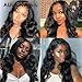 AUOCATTAIL Lace Front Wigs Synthetic Artificial Human Hair Natural Brazilian Wig Pre Plucked HD Transparent Wigs with Body Wavy Glueless 180% Density Synthetic Human Hair for Black Women 30inch