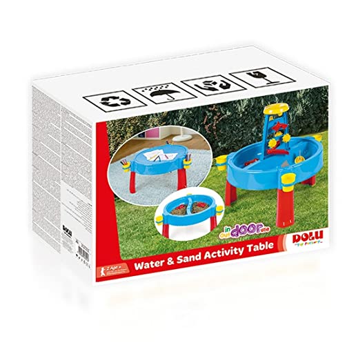 Table sable et eau 3 en 1 Dolu avec couvercle | Table activité plastique extérieur - 3