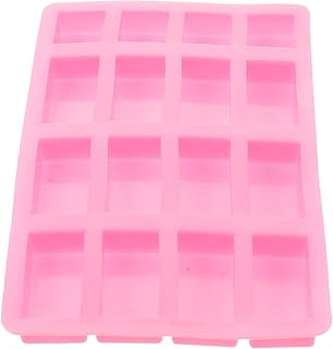 Sewroro Miniature Brick Silicone Molds: 16 Cavity Rectangluar Silicone Brick Molds for Brick DIY Concrete Plaster Fondant Chocolate Polymer Clay Gum Paste