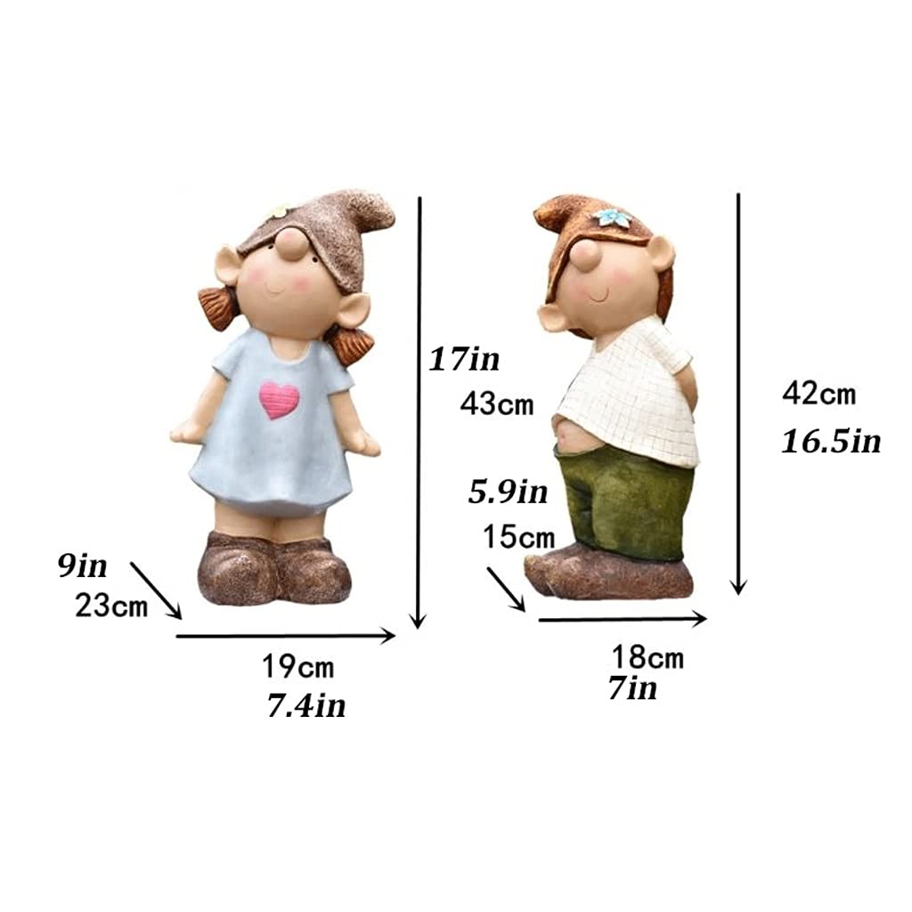 Statua ogrodowa Ozdoby do dekoracji ogrodu na zewnątrz Dziedziniec Ogrodnictwo Figura dziecka Ozdoba rzeźbiarska, używana do trawnika Balkon Taras Dekoracja drogowa Dekoracja ogrodowa (kolor: B) good