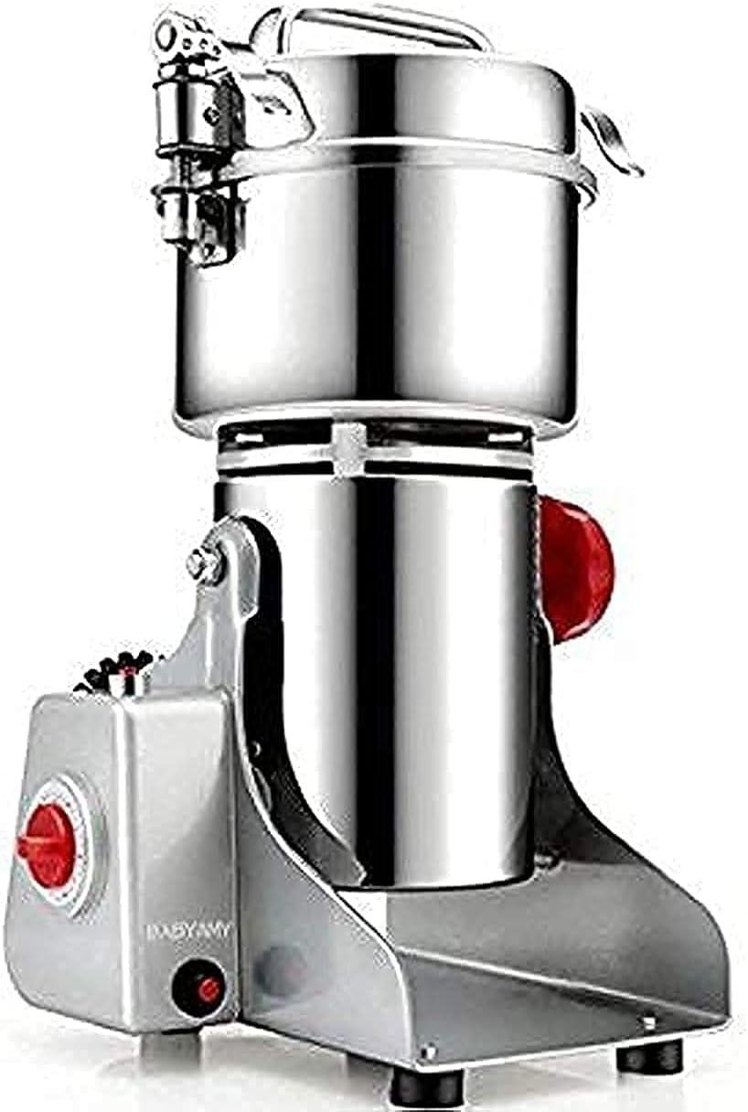 Justbuy household small crusher grains dry grinding machine,stainless steel 3000w high power spice mill, 800g grinding broken powder machine for home/restaurant/hotel/chinese medicine clinic/hospit