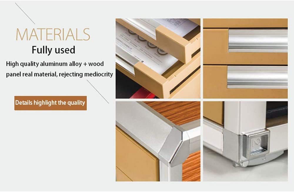 Armadio Di Archiviazione Multifunzione per Ufficio - Innovazione Al 5 ° Piano Design Accattivante Venature Del Legno, File Manager Argento Gestore File Armadietti Armadietto Desktop Manager,B