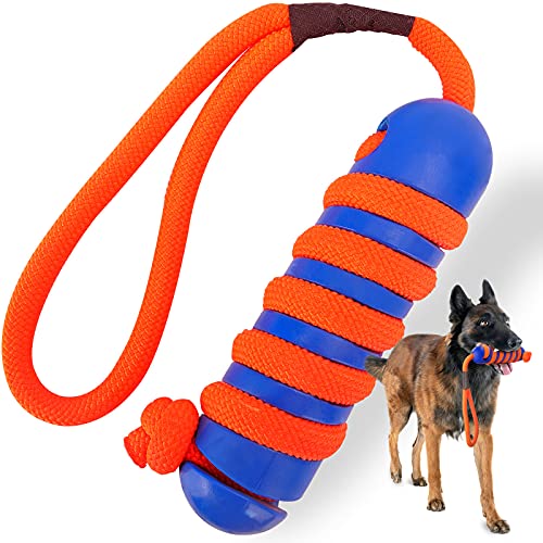 Tough Rope Dog Toys for Large Breed, Apasiri Durable Big Rubber Dog Toys for Medium Dogs, Dog Chew Toys Rope for Training Game, Tug of War Dog Toys for Outdoor Exercise, Funny Dog Toys Best Gift