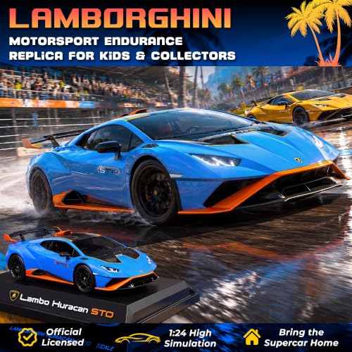 Image of BEZGAR 1:24 Official Licensed Lamborghini Huracan STO Remote Control Car