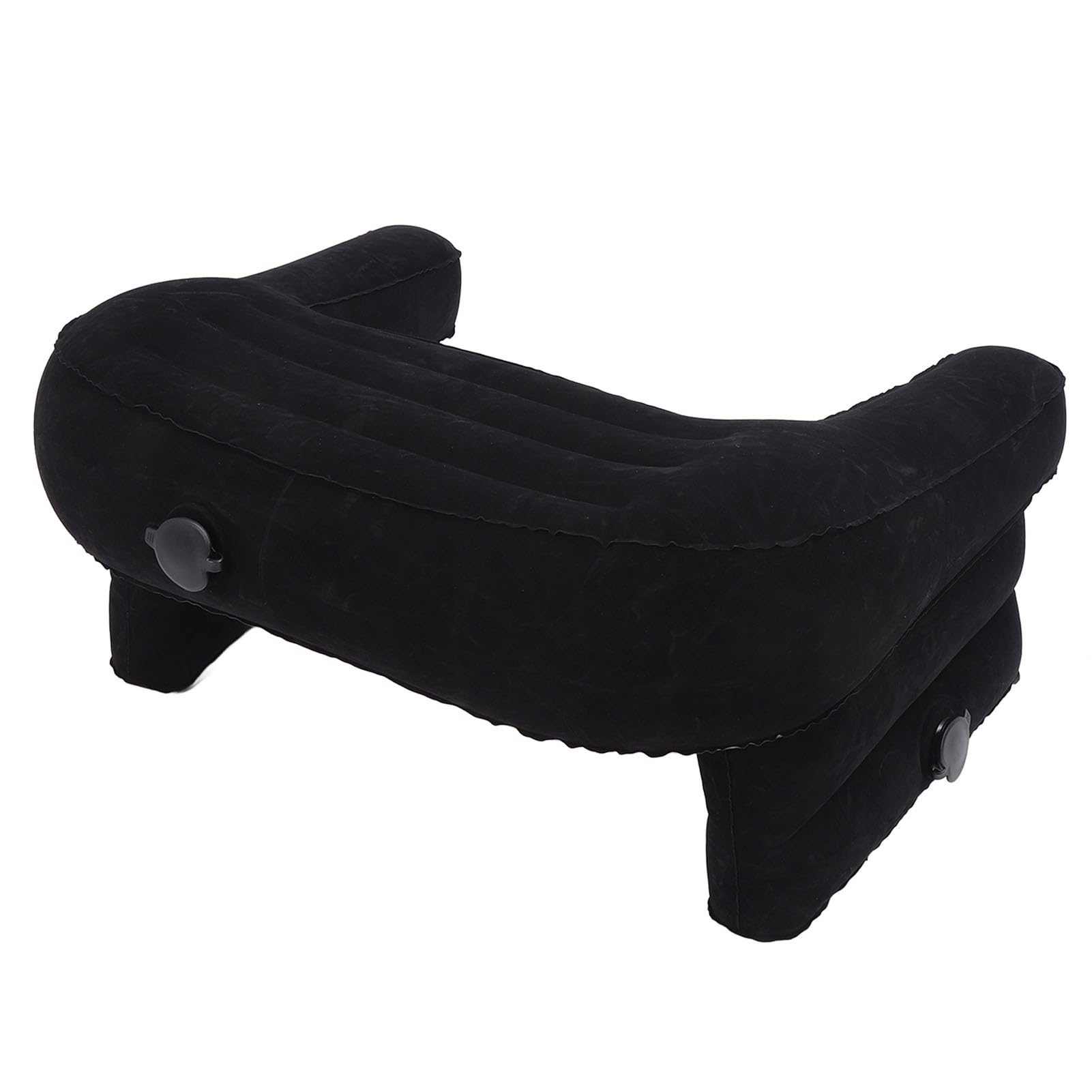 Fdit Cuscino da Lettura Gonfiabile, Supporto Ergonomico con Altezza (BLACK) | 100% PVC Vellutato, 3 Valvole per Regolare il Gonfiaggio, Ideale Ovunque