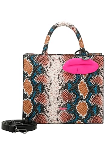 Sac de courses femme Buffalo cabas grand volume bleu style python pour le shopping
