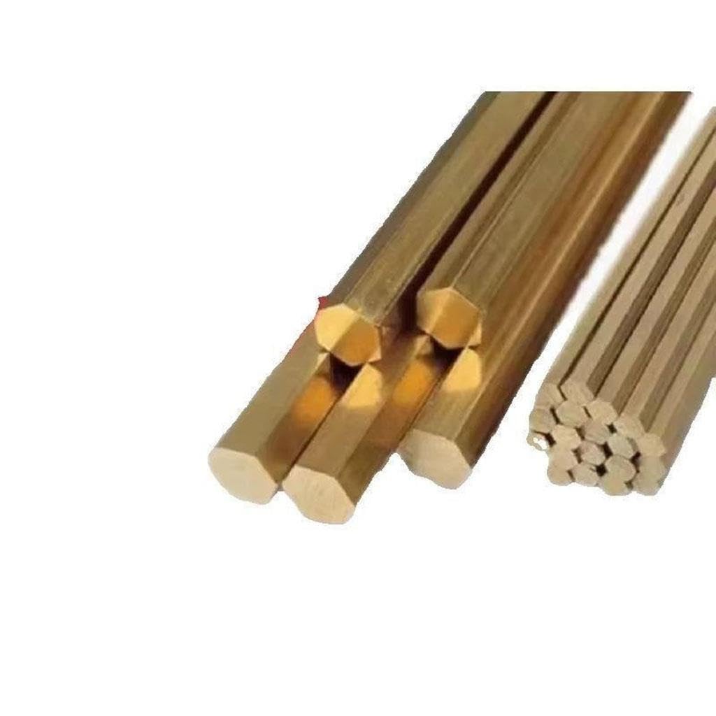 Tige Hexagonale en Laiton Massif, 3mm(0.12 ")-40mm(1.57") 500mm(19.69") De Long, Usinage 1 Pièce(20mm 1pc)