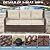 Suvivityse 6 Pieces Wicker Patio Furniture Set Conversations Sets, 2 Outdoor 360° Swivel Chairs, Patio Swivel Chair with Table and Ottoman for Garden, Poolside, Backyard (Beige)