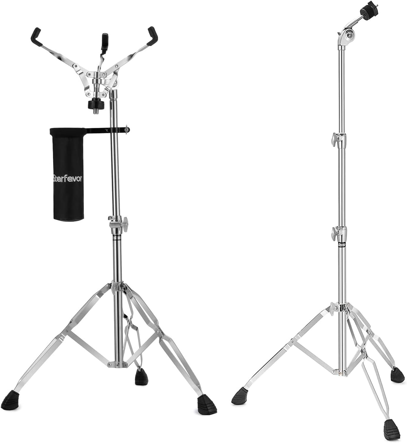 Starfavor Concert Snare Drum Stand with Drum Sticks Holder & Starfavor Straight