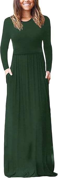 Smallshow Stillkleid Langarm Maxi - Bequem & Diskret Für Stillende Mütter