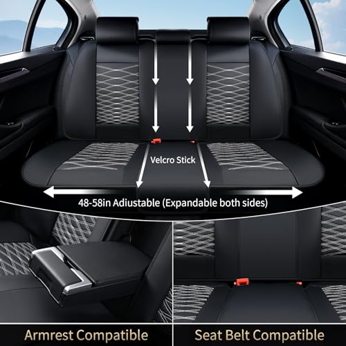 Image of FLORICH Car Seat Covers Front Seat, Leather Seat Covers for Cars, Waterproof Car Seat Protector Breathable Automotive Seat Covers Universal Fit for Most Cars SUV Truck