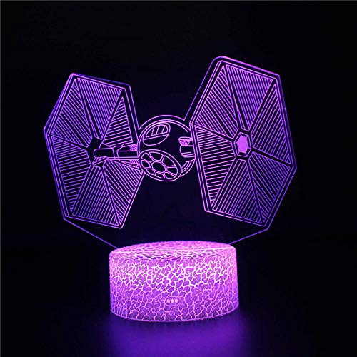 Lámpara de ilusión 3D satélite luz de estado de ánimo 7 colores...