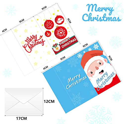 Weihnachtskarten Set 8 Stück mit Umschlag Klappkarten Weihnachtsgrüße für Freunde