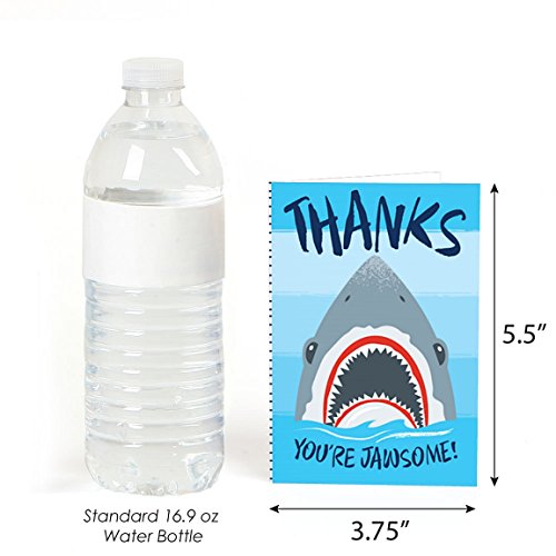 Big Dot Of Happiness Shark Zone - Jawsome Shark Party Or Birthday Party Thank You Cards (8 Count) #TOP2