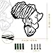 NBEADS Africa Map Metal Wall Art Decor, Matte Style Women Wall Hanging Decor Silhouette Wall Art for Home Garden Hotel Office Wall Festival Decoration Gift, 10.79×11.8 Inch