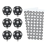 uxcell 6 Pcs 3D Magnetic Ball Marker with 100 Pcs 6x10mm 3D Scanning Markers 3D Tracking Dots Reference Point 3D Target Diffuse Reflection Markers 3D Scanner Turntable Compatible