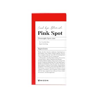 MIZON Pink Spot Overnight Spot Care Pimple Care Product, 19ml/0.65 fl oz
