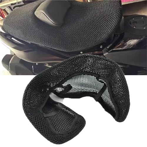 Funda de asiento transpirable de malla 3D para motocicleta Yamaha TMAX 560