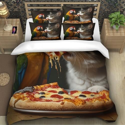 Housse de Couette Fruits 3D 220x240cm en Microfibre Abstrait Moderne
