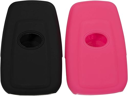 Miniatura 5 de Lcyam Funda para llavero para Toyota Corolla Hatchback RAV4 XLE Prius de 3 botones 2019-2022, color rosa negro