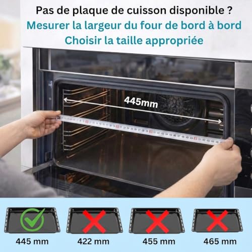 Plaque de four 44,5 cm pour remplacer votre lèchefrite usee avec grille