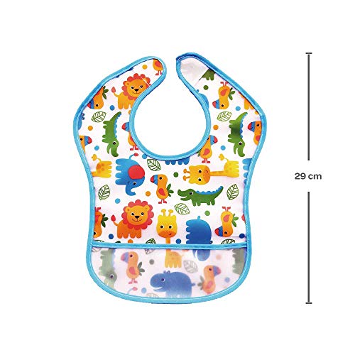 Babador Com Bolso Safari Azul, Buba, Azul