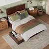 AFI, Madison Queen Platform Bed with Matching Footboard & Storage Drawers, Walnut