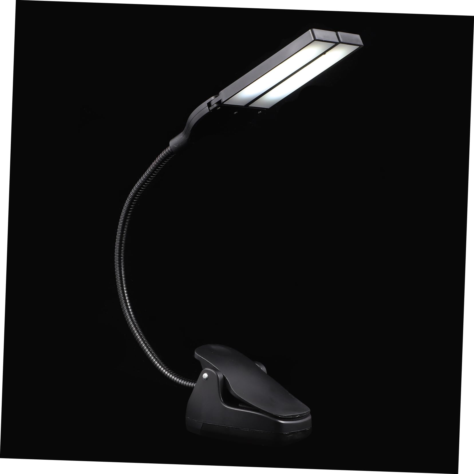 POPETPOP Lámpara LED Portátil Táctil con Clip y Protectora para Escritorio Práctica para Piano y Estudio Color Negro Recargable por Cable Luz Suave para Ojos