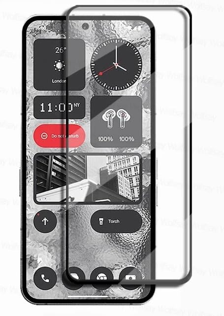 Image of SPAZY CASE Nothing Phone 2 Premium Tempered Glass (Black) - 9H Full Glue Full HD, Anti Scratch Screen Guard for Nothing Phone 2