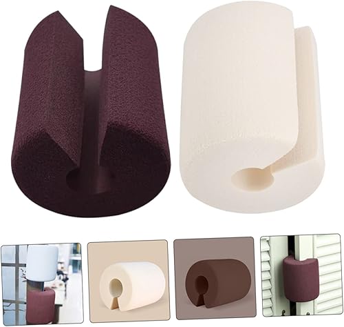 Miniatura 8 de Veemoon 4 tapones para puerta de bebé, protector de pellizco de espuma para dedos, cubierta de bisagra para niños, seguridad para niños, prevención