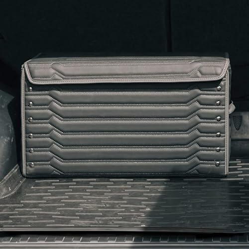 Owleys Foldable Trunk Organizer For Car - Trunk Organizers Car Storage - Collapsible Auto Trunk Organizer With Lid - Small And Large Cargo Organizer - Trunk Organization (17.7 Inch, Black) #TOP15