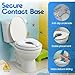 Travel Potty Seat w/ Washable Carry Bag - Perfect for Travel - Padded for Soft Cushion - Portable Reusable Toilet Pottie Training Seats Folds - Toddler Child Baby Kids - Mommy's Helper Cushie Traveler , White