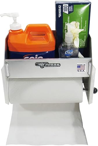 Organizador de almacenamiento de aluminio cerrado de estación de limpieza manual para garage, tienda, remolque Pit Posse 454 disponible en Yaxa Peru